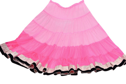 Vintage Pink Net Lehenga Saree Heavy Hand Embroidery 6 Yards Soft Mesh Fabric Ideal for Crafting Wedding Wear Bollywood sarees