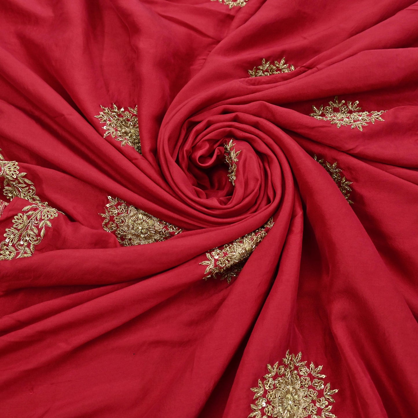 Rare Vintage Red Pure Silk Saree Zardozi Hand Embroidered Designer Sabyasachi Sari 5.5 Yard Bollywood Party Wear