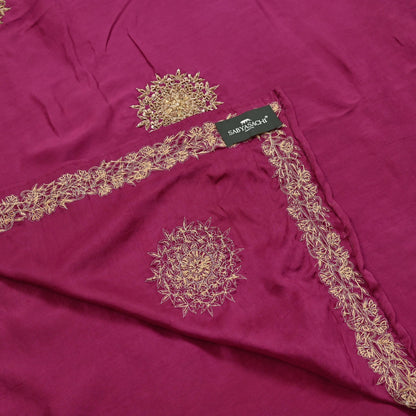 Rare Vintage Pink Pure Silk Saree Zardozi Hand Embroidered Designer Sabyasachi Sari 5.5 Yard Bollywood Party Wear