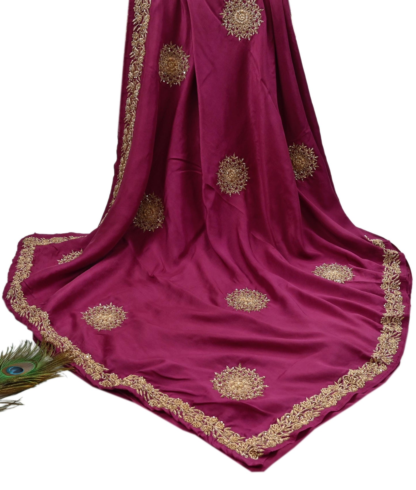 Rare Vintage Pink Pure Silk Saree Zardozi Hand Embroidered Designer Sabyasachi Sari 5.5 Yard Bollywood Party Wear