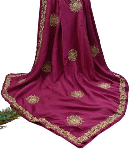 Rare Vintage Pink Pure Silk Saree Zardozi Hand Embroidered Designer Sabyasachi Sari 5.5 Yard Bollywood Party Wear