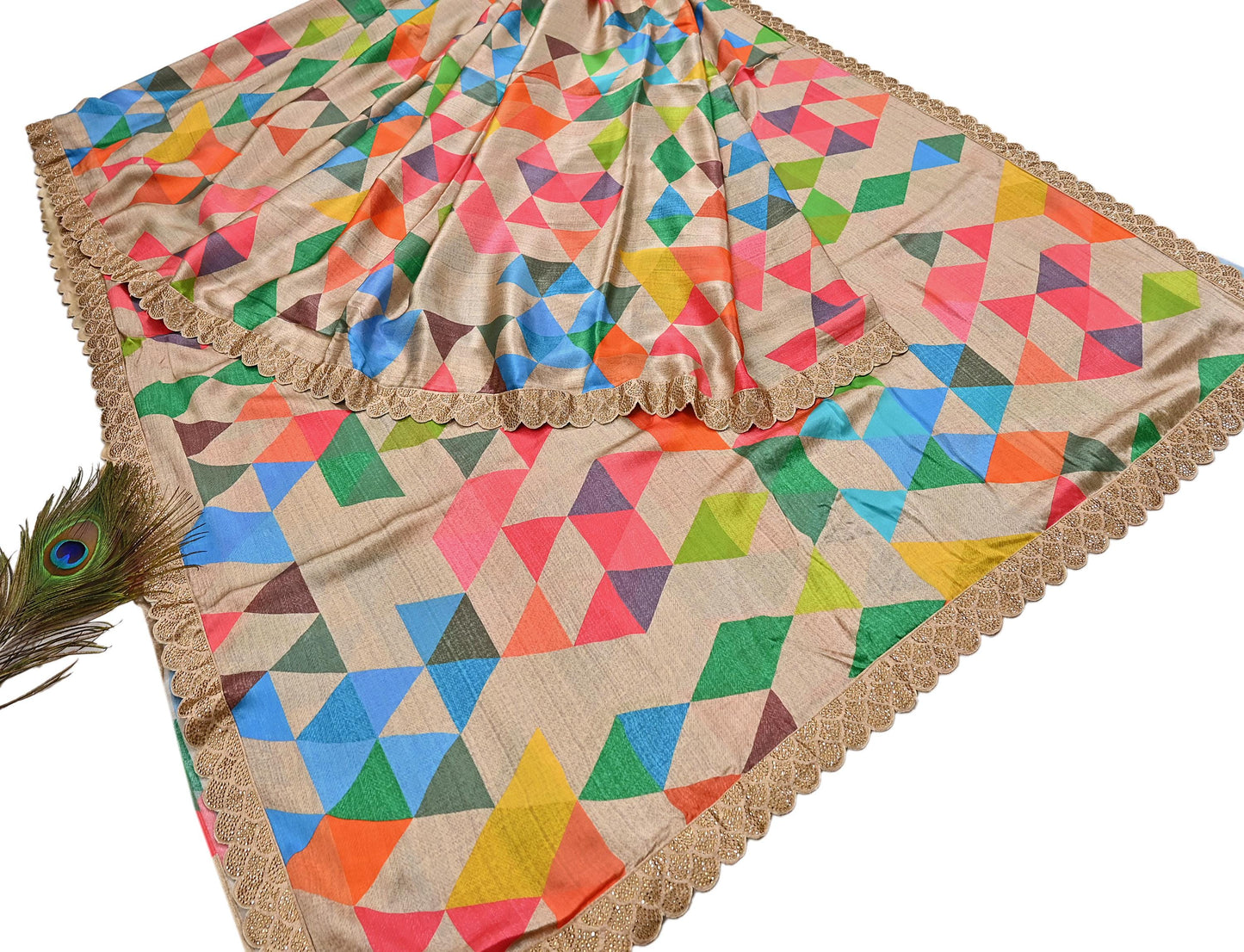 Rare Vintage Multi Pure Satin Silk Saree Hand Embroidered Fabric 5.5 Yards Sari Bollywood Party Wear Ethnic Designer Saree