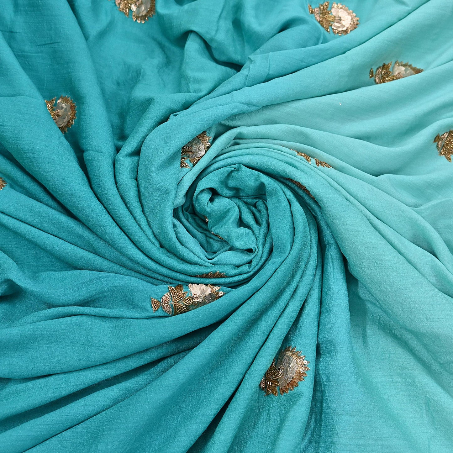 Rare Green Pure Silk Saree Zardozi Hand Embroidered Designer Sabyasachi Sari 6 Yard Bollywood Party Wear with Blouse Fabric