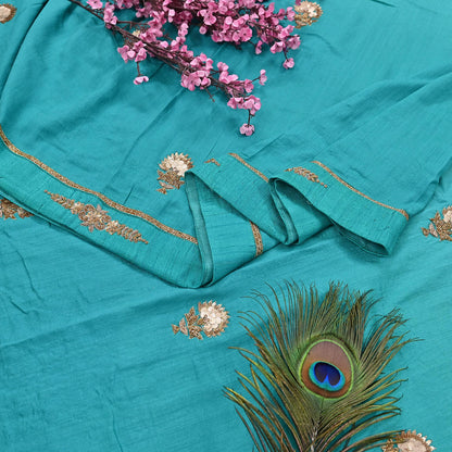 Rare Green Pure Silk Saree Zardozi Hand Embroidered Designer Sabyasachi Sari 6 Yard Bollywood Party Wear with Blouse Fabric