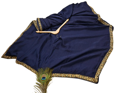 Rare Vintage Blue Pure Silk Saree Zardozi Hand Embroidered Designer Sabyasachi Sari 6 Yard Bollywood Party Wear