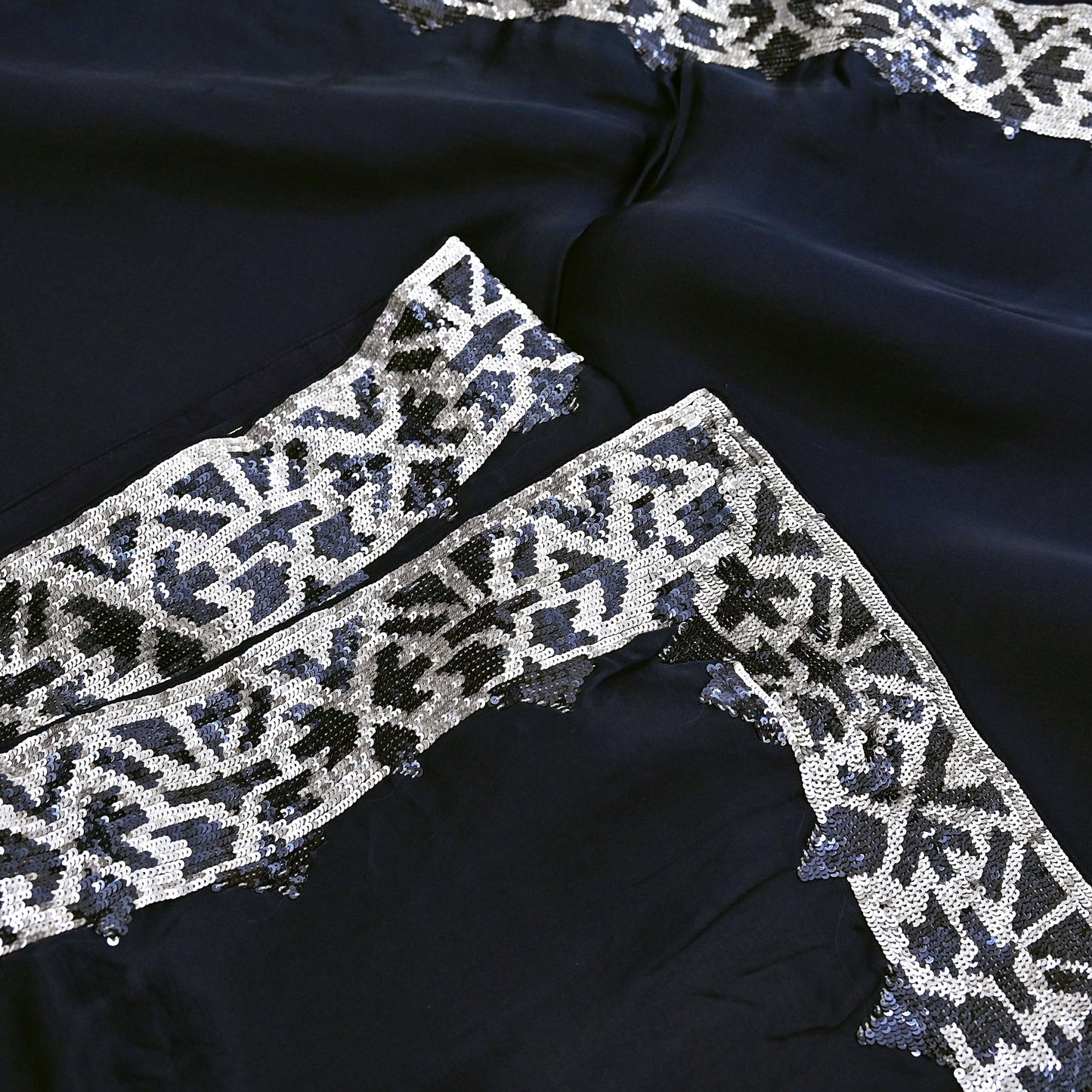 Rare Vintage Deep Blue Pure Organza Silk Saree Zardozi Hand Embroidered Designer Abu Jani Sari 5.5 Yard Bollywood Party Wear