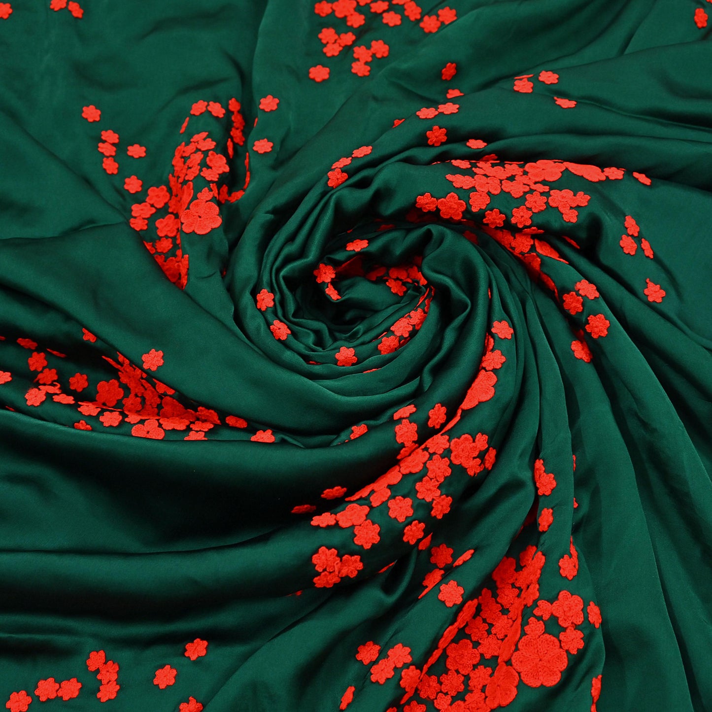 Rare Vintage Green Pure Satin Silk Saree Hand Embroidered Designer Abu Jani Sari 6 Yard Bollywood Party Wear