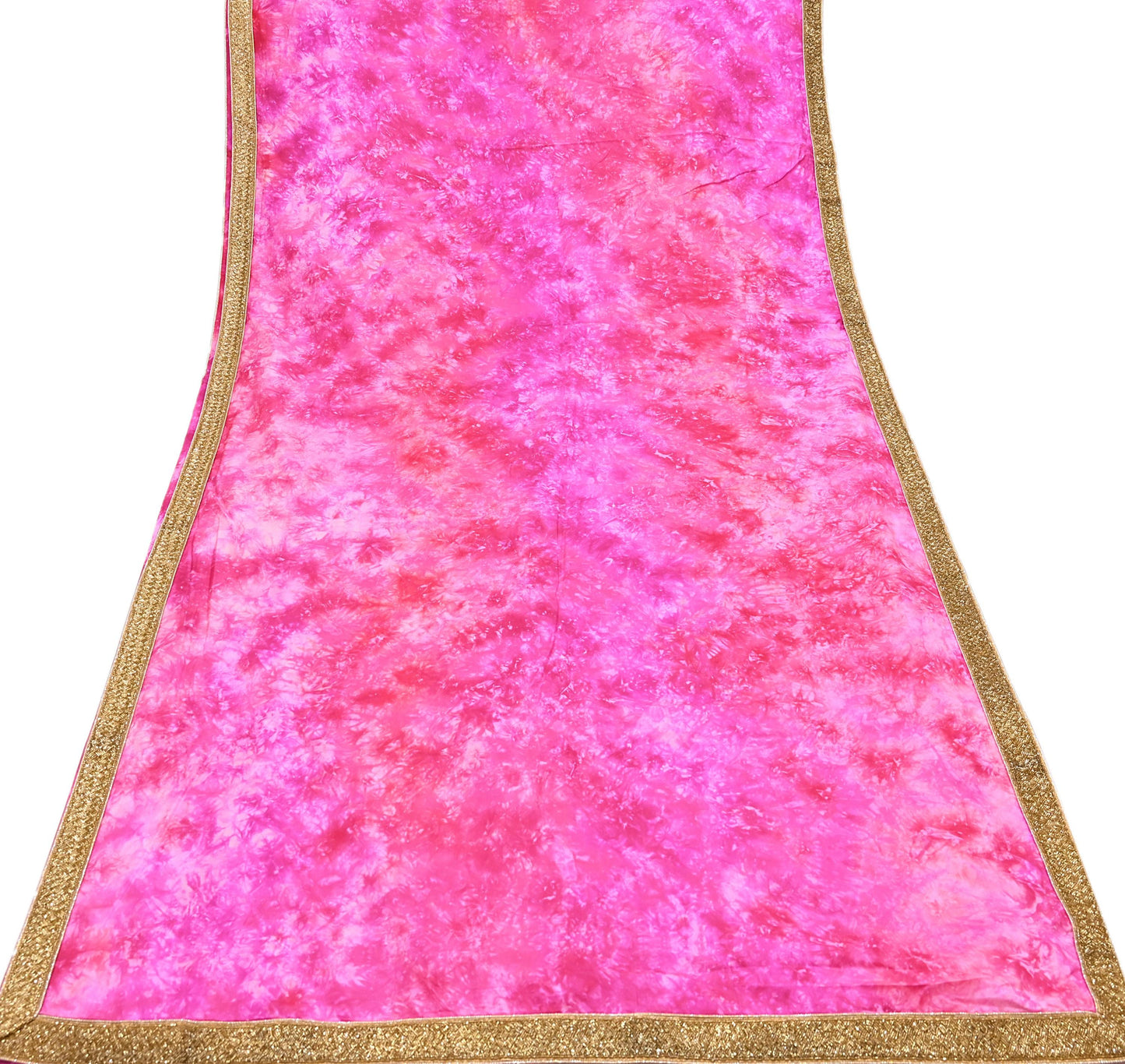 Rare Vintage Purple & Pink Pure Silk Saree Hand Embroidered Tie dye Fabric 5.5 Yards Sari Bollywood Party Wear Ethnic Designer Saree