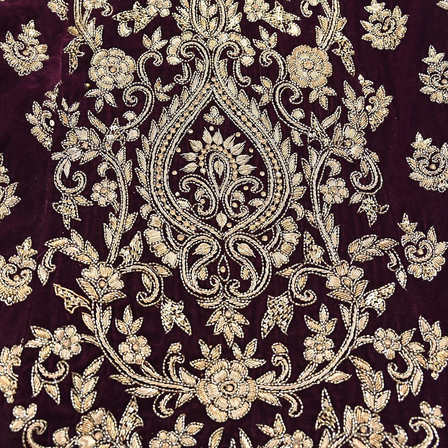 Maroon Velvet Anarkali Gown Vintage Bollywood Dress Zardozi Embroidered Floor Length Ethnic Party Wear Wedding Outfit