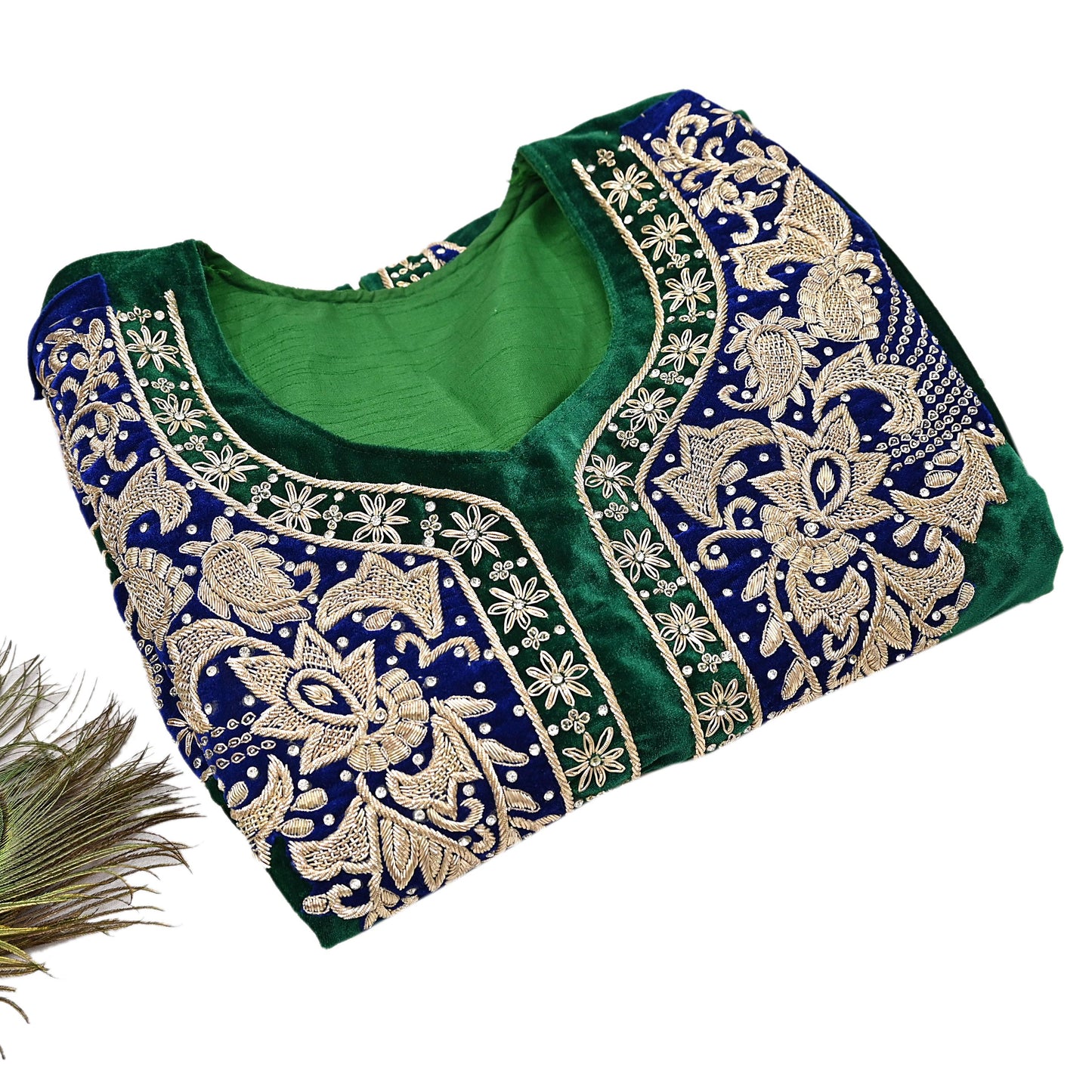 Green Velvet Straight Kurta Vintage Bollywood Dress Zardozi Embroidered Floor Length Ethnic Party Wear Wedding Outfit