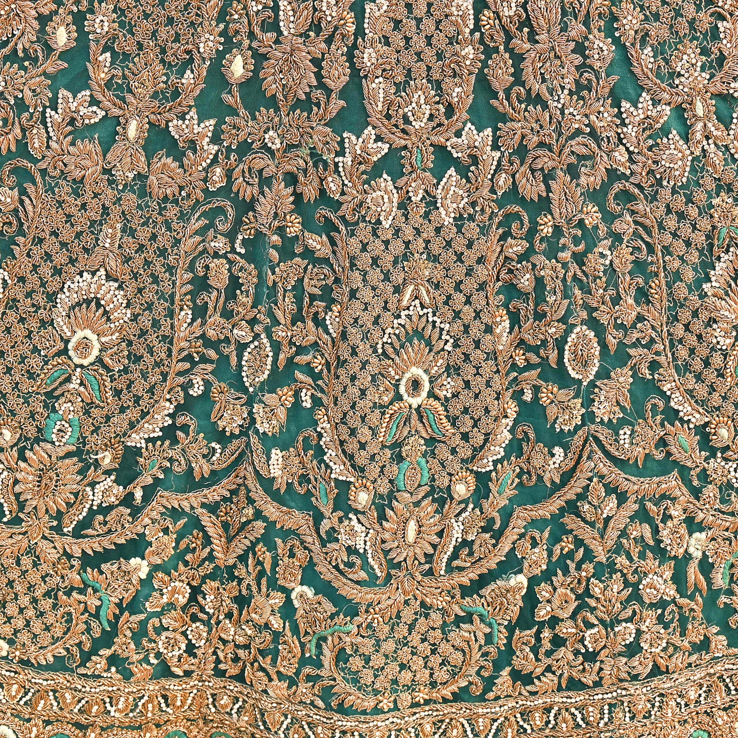 Green Net Anarkali style Gown Vintage Bollywood Dress Zardozi hand Embroidered Floor Length Ethnic Party Wear Wedding Outfit