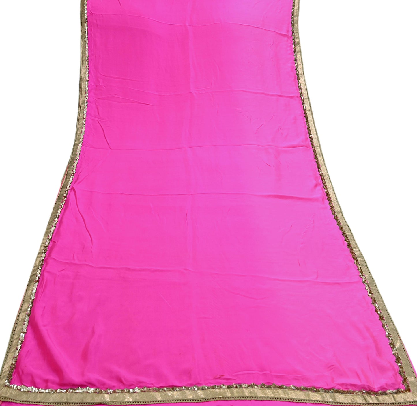 Rare Vintage Pink Pure Satin Silk Saree Hand Embroidered Designer Sabyasachi Sari 5.5 Yard Bollywood Party Wear with Blouse Fabric