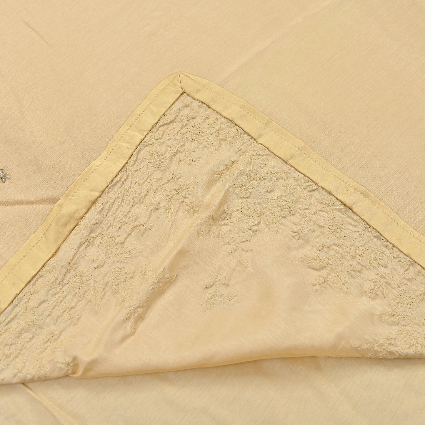 Rare Vintage Yellow Blend Silk Saree Hand Embroidered Fabric 6 Yard Sari Bollywood Party Wear Ethnic Designer Saree