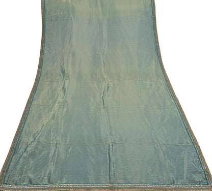 Rare Vintage Golden Green Pure Tissue Silk Saree Zardozi Hand Embroidered Designer Sabyasachi Sari 5.5 Yard Bollywood Party Wear