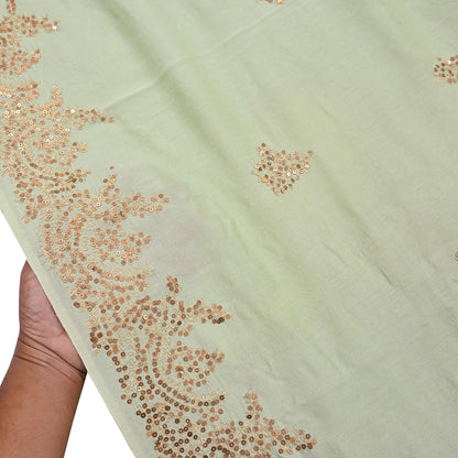 Rare Vintage Green Pure Silk Saree Hand Embroidered Designer Sabyasachi Sari 6 Yard Bollywood Party Wear