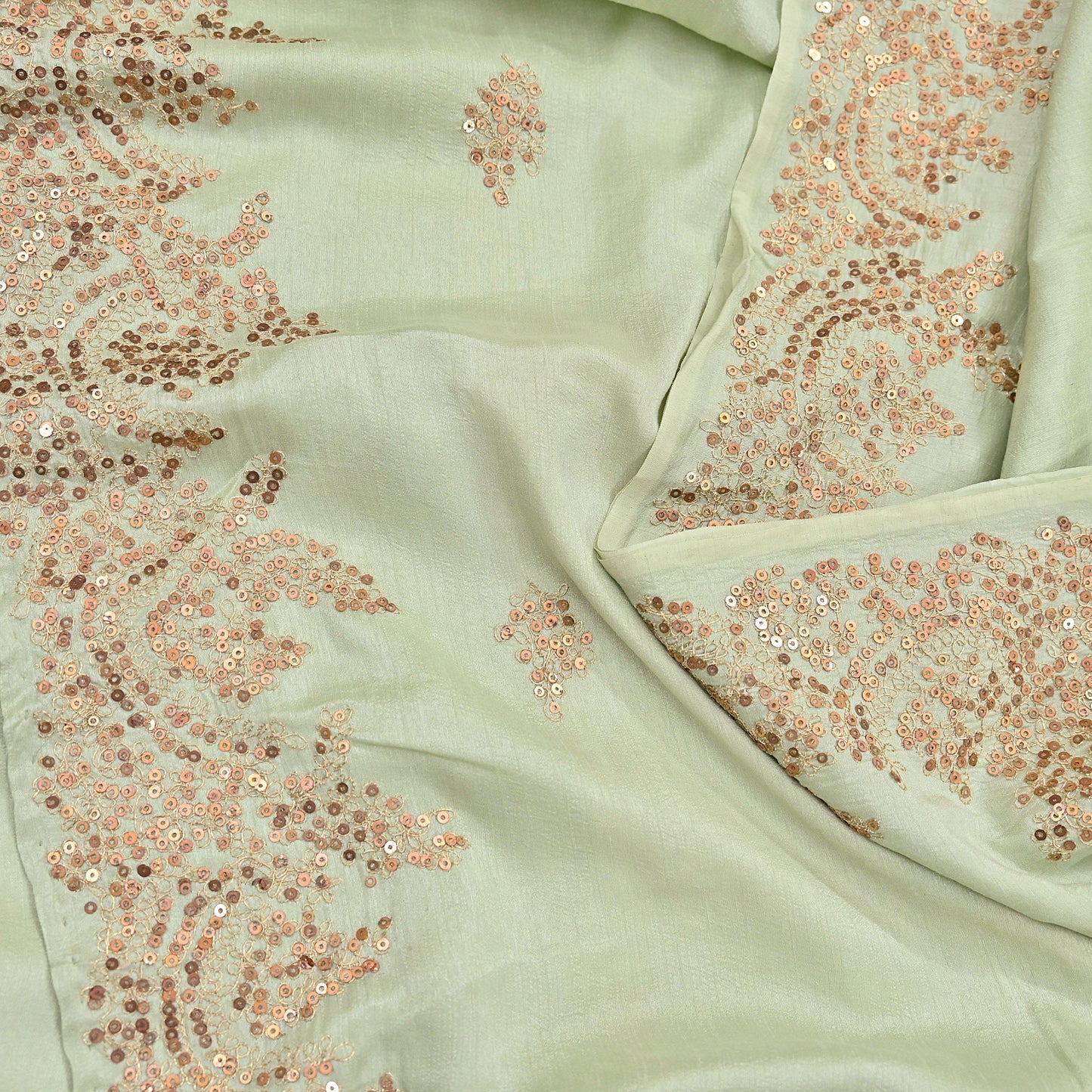 Rare Vintage Green Pure Silk Saree Hand Embroidered Designer Sabyasachi Sari 6 Yard Bollywood Party Wear