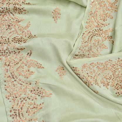 Rare Vintage Green Pure Silk Saree Hand Embroidered Designer Sabyasachi Sari 6 Yard Bollywood Party Wear