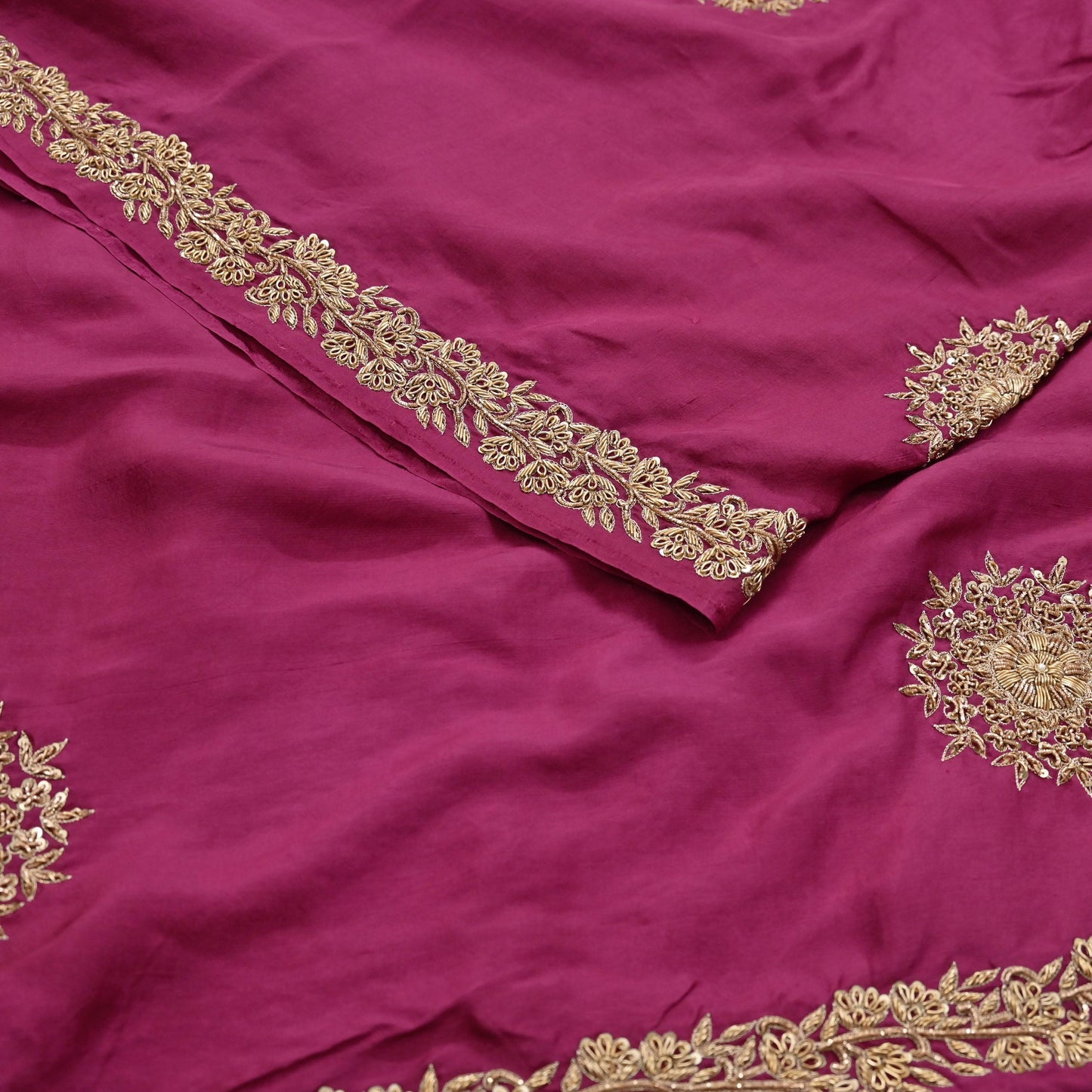 Rare Vintage Pink Pure Silk Saree Zardozi Hand Embroidered Designer Sabyasachi Sari 5.5 Yard Bollywood Party Wear