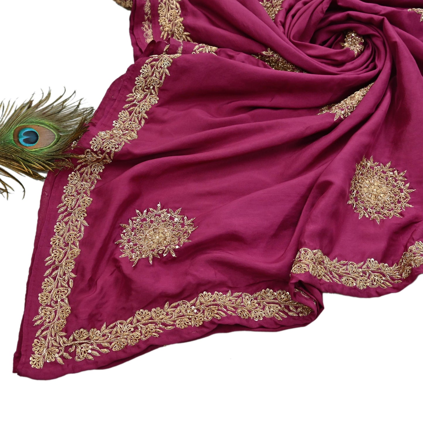 Rare Vintage Pink Pure Silk Saree Zardozi Hand Embroidered Designer Sabyasachi Sari 5.5 Yard Bollywood Party Wear