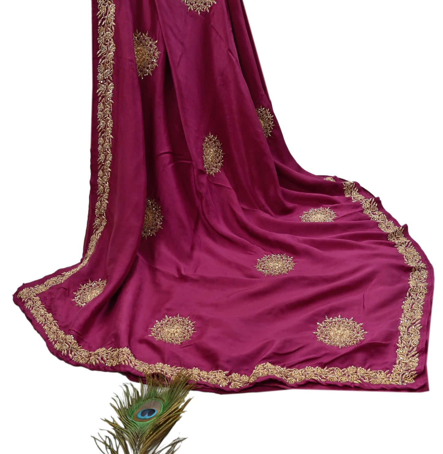 Rare Vintage Pink Pure Silk Saree Zardozi Hand Embroidered Designer Sabyasachi Sari 5.5 Yard Bollywood Party Wear