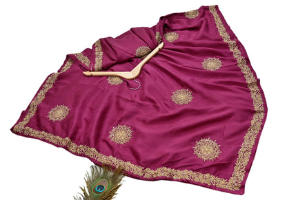 Rare Vintage Pink Pure Silk Saree Zardozi Hand Embroidered Designer Sabyasachi Sari 5.5 Yard Bollywood Party Wear