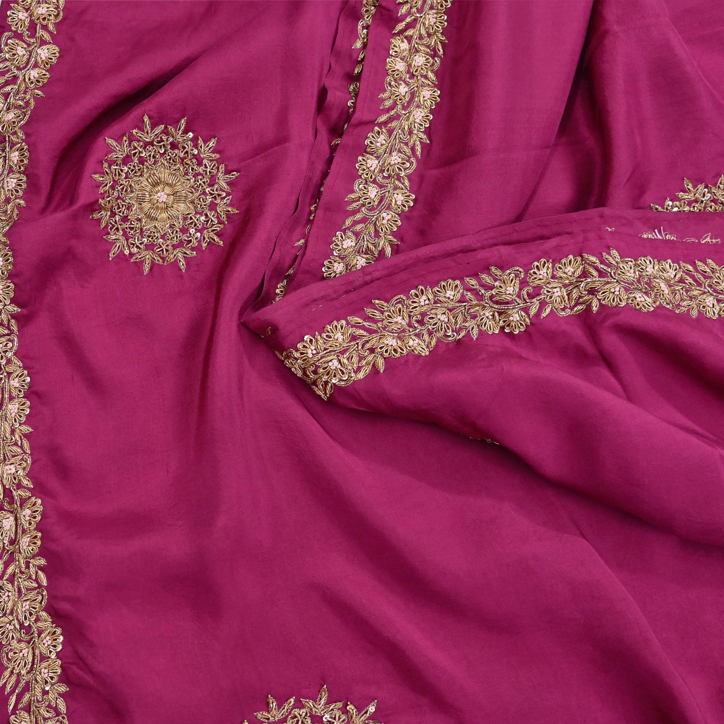 Rare Vintage Purple Pure Silk Saree Zardozi Hand Embroidered Designer Sabyasachi Sari 5.5 Yard Bollywood Party Wear