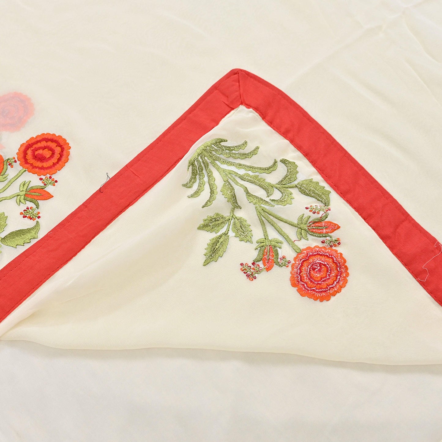 Indian Rare Vintage Zardozi Sarees Ivory Blend Georgette Hand Embroidered Sari Fabric 5.5 Yards Sewing Ethnic saree