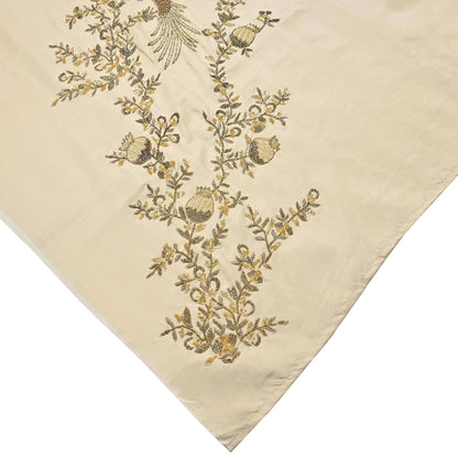 Rare Vintage Golden Ivory Pure Silk Saree Zardozi Hand Embroidered Designer Sabyasachi Sari 5.5 Yard Bollywood Party Wear