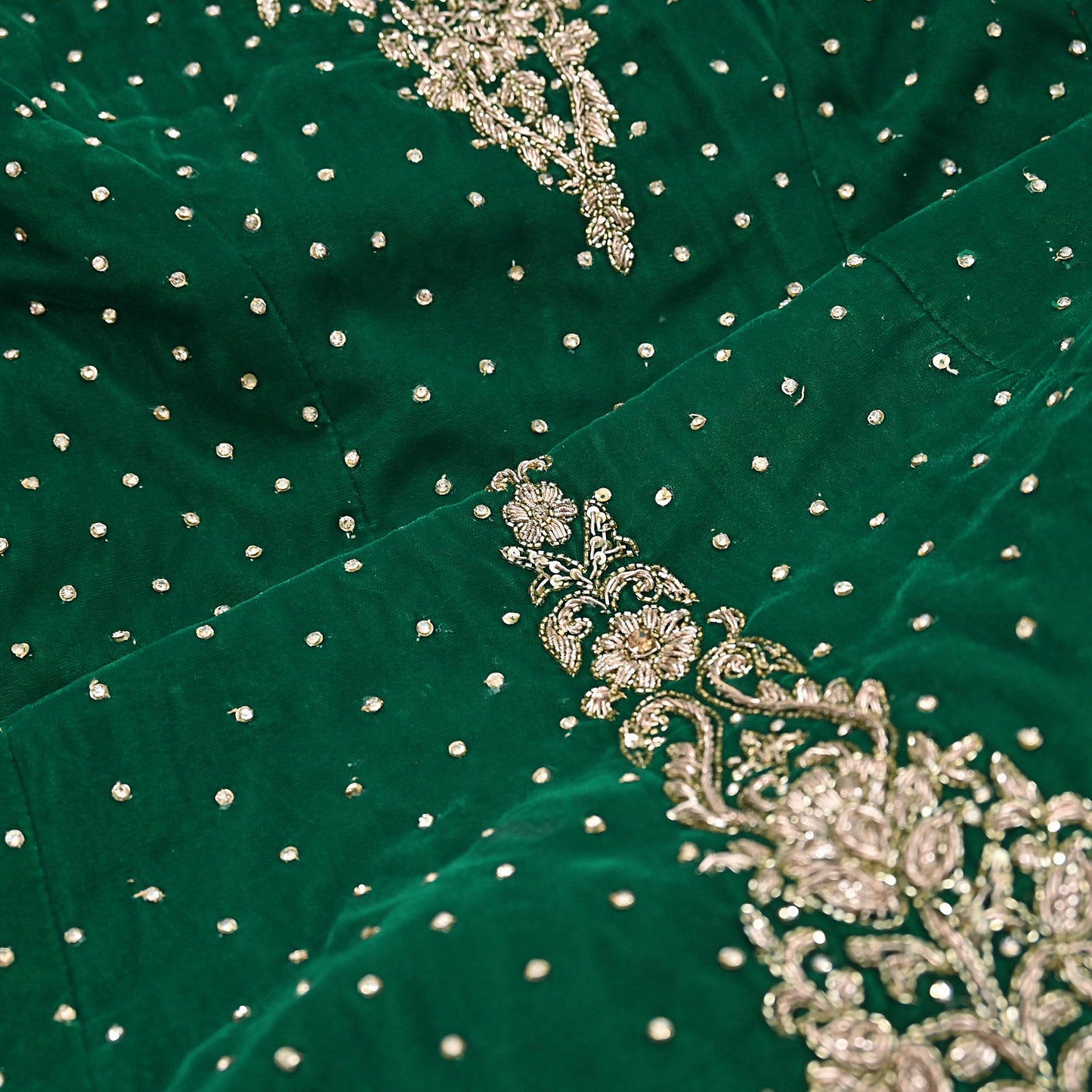 Bottle Green Velvet Anarkali Gown Vintage Bollywood Dress Zardozi Embroidered Floor Length Ethnic Party Wear Wedding Outfit