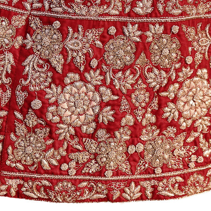 Red Velvet Anarkali Gown Vintage Bollywood Dress Zardozi hand Embroidered Floor Length Ethnic Party Wear Wedding Outfit